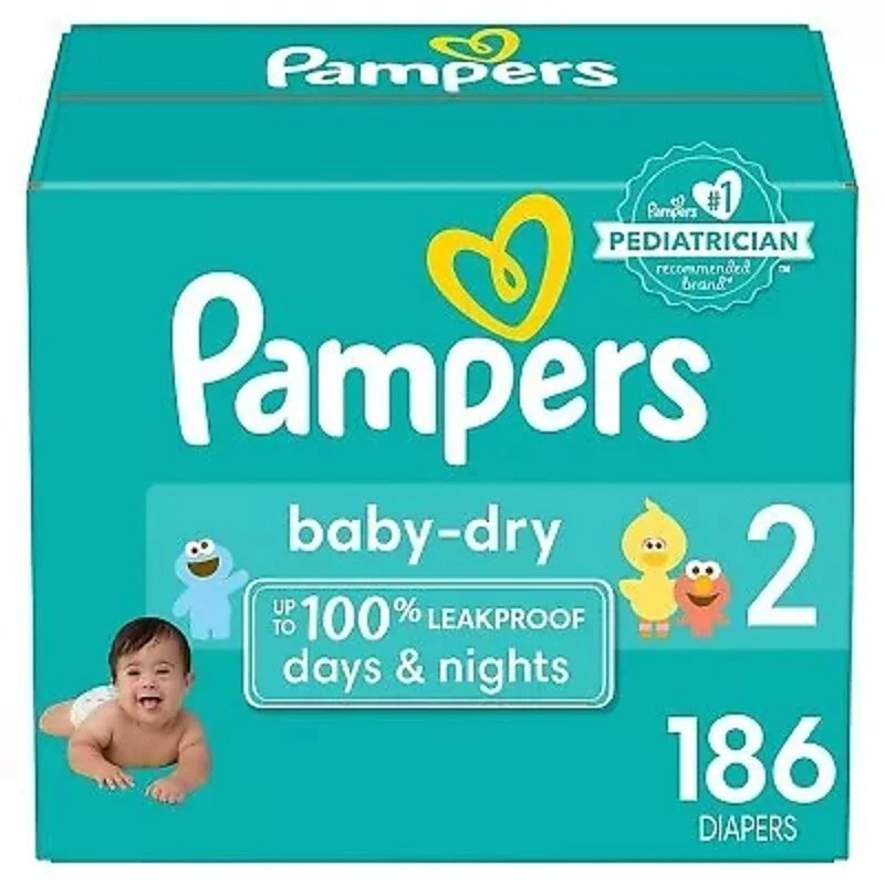 Pampers Baby Dry Diapers Size 2 186 Ct