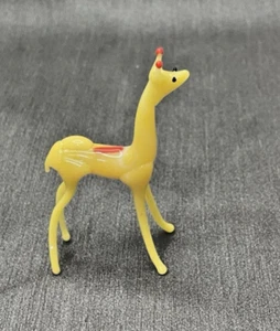 Estatuilla de vidrio artístico jirafa vintage soplado a mano - Imagen 1 de 3