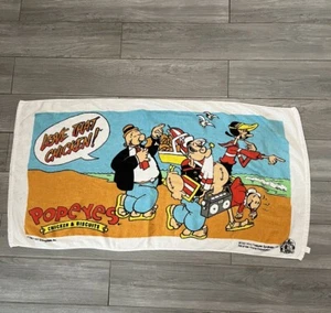 Vintage Popeye der Seemann Popeyes Huhn und Kekse 1997 Promo Strandtuch - Bild 1 von 9