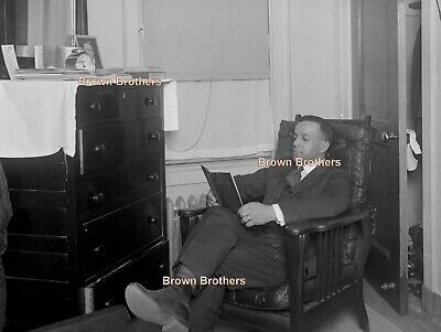 1910 Interesting Image Black Law Student Dorm Or Apartment Glass Camera Negative • 19.97$