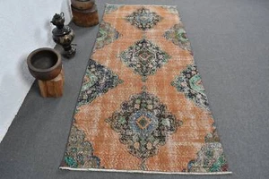 Vintage Rug, Moroccan Rug, Turkish Rug, Art Rug, 3.6x8.3 ft Area Rug, Wool Rug - Picture 1 of 6