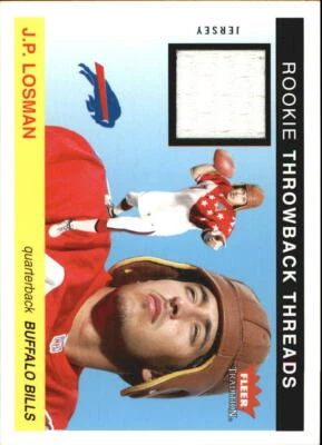 A9361 2004 Fleer Tradition Rookie Throwback Threads Jerseys TTJL J.P. Losman Jsy - Image 1 of 2