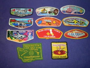 Lote de 9 + 2 parches de hombro del Consejo de Boy Scouts - Imagen 1 de 13