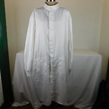 Angelica Lab Coat Uniform Long Men Women White Blue Stripes Pockets Size XXL