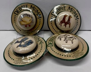 Debbie Mumm Gabinete Tiradores Puerta Perno Manijas Animal Cebra Jirafa Decoración del País - Imagen 1 de 6