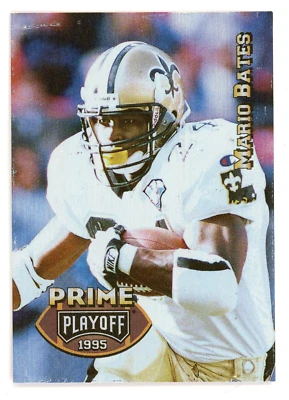 1995 Playoff Prime Mario Bates Card #8 - Image 1 of 4