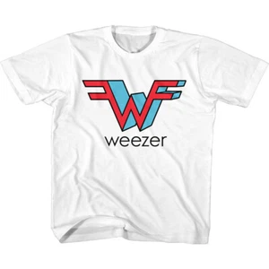 Weezer Big Colored W Band Logo Youth T Shirt Rock Music Merch - Picture 1 of 3