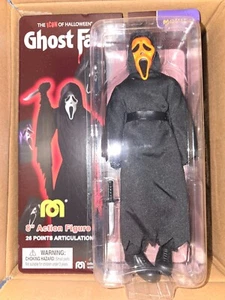 MEGO HORROR GHOSTFACE ORANGE COLOR FACE 8 INCH ACTION FIGURE 2024 DAMAGED CARD - Picture 1 of 5