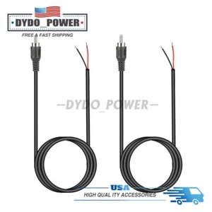 New 10 ft RCA Male Plug to Bare Wire AudioSpeaker Subwoofer HDTV Cable Cord 2Pcs - Picture 1 of 8