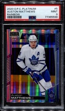 2020 O-Pee-Chee OPC Platinum #5 Auston Matthews Rainbow Refractor PSA 9 Low POP