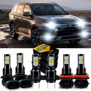 Para For Mitsubishi Outlander 2017 2018 2019 LED faro alto / bajo+luz antiniebla - Picture 1 of 12