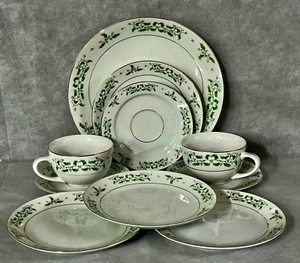 Lot of 10 Gibson HOLIDAY CHARM 1-Dinner Plate, 4 Salad, 2 Cups, 3 Saucers XLNT - Picture 1 of 6