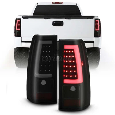 For 2003-2006 Chevy Silverado 1500 Pickup LED Tube Smoke Tail Lights Brake Lamps Foto 1 de 4