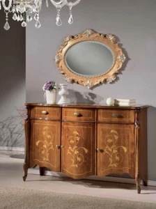CREDENZA CON 3 ANTE E 3 CASSETTI IN LEGNO NOCE ARREDAMENTO MADIA SOGGIORNO - Picture 1 of 4