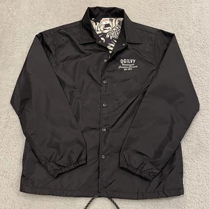 Birdwell Beach Britches Coach’s Jacket Mens M Floral Lined Windbreaker Logo - Picture 1 of 10