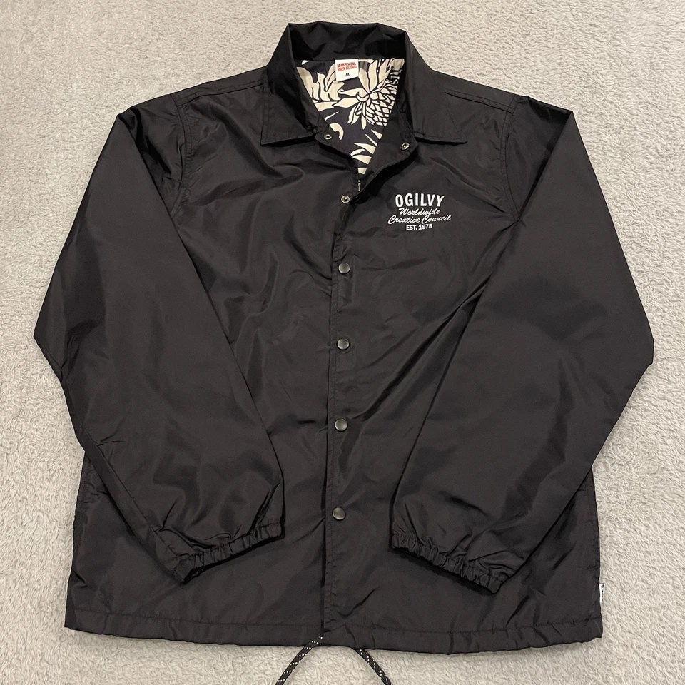 Birdwell Beach Britches Coach’s Jacket Mens M Floral Lined Windbreaker Logo - Image 1 of 4