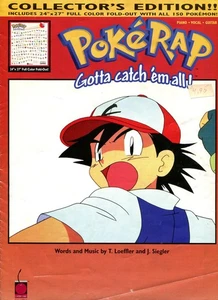 1999 Noten ~ Pokemon ~ Poke Rap Gotta catch 'em all with poster ~ Vintage! - Bild 1 von 1