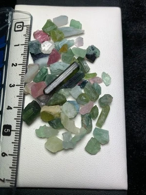 55 Carat Natural Multicoloured Rough Tourmaline Lot From Afghanistan - Image 1 of 4
