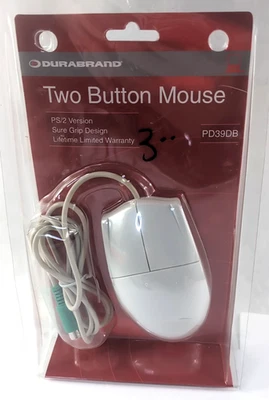 New Vintage Durabrand 2-Button Mouse PD39DB, New Old Stock NOS - Image 1 of 4