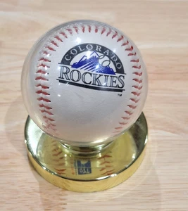 Présentoir de bureau souvenir baseball vintage 1993 Colorado Rockies point rouge - Photo 1/3