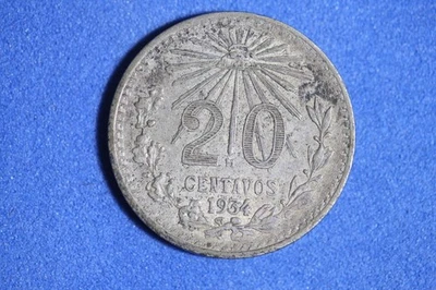 ESTATE FIND 1934 - Mexico 20 Centavos #K55912 - Image 1 of 2