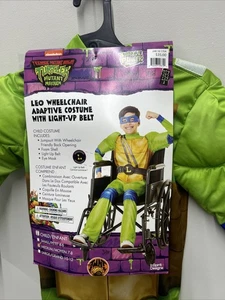 Niños TMNT Leo Leonardo Músculo Mono Disfraz Silla de Ruedas Adaptable MED 7-8 - Imagen 1 de 3