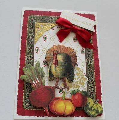 Happy Thanksgiving Handmade Card 3D "An Autumn Hello" - Image 1 of 2