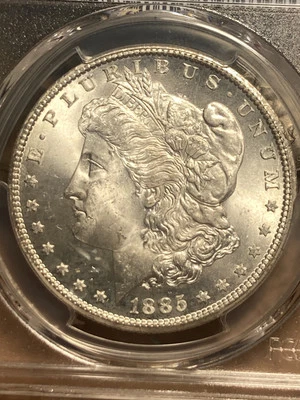 1885 CC Morgan Dollar - PCGS MS65+ - Gem+ Blast White Key Date - 228,000 Minted - Image 1 of 4