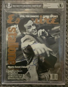 Esquire Magazine December 1996 Signed By Sylvester Stallone Beckett Encapsulated - Picture 1 of 4