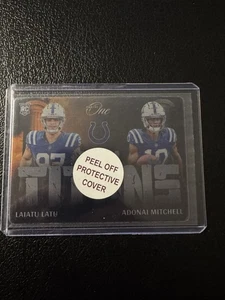 2024 Panini One Laiatu Latu Adonai Mitchell Team Titans TT-IND Case Hit Colts - Picture 1 of 2