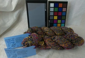 Handspun silk and wool 2 ply yarn multi-color lilac sport - Picture 1 of 4