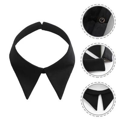  Colletto finto in chiffon staccabile Dickey con risvolto finto per camicetta e - Immagine 1 di 4