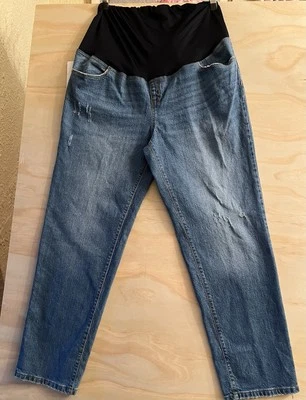 NWT Isabel Maternity  90s STRAIGHT Blue Jeans STRETCH  Women's Size 14 - Image 1 of 4