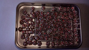 SILBERFARBENE ROT-OTANGE STRASS SPACER PERLEN, #101 TEILE " NEU " !!! 😀👌 - Bild 1 von 5