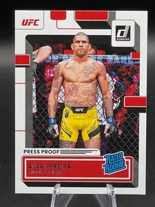 2023 DONRUSS UFC - RATED ROOKIE #209 - ALEX PEREIRA RC (SILVER PRESS PROOF) - Picture 1 of 6