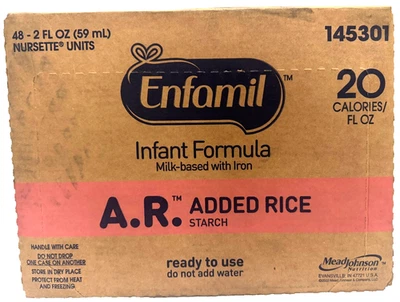 Enfamil A.R Infant Formula Ready to Feed 2 fl oz Case of 48, EXP 11/1/2025 - Image 1 of 4