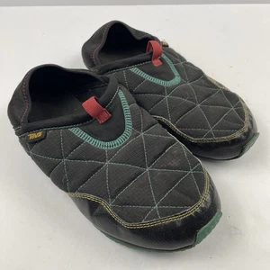Teva ReEmber Pantofole Bambino Gioventù 7 Trapuntate Moc Slip On Nero Blu Scarpe - Foto 1 di 7