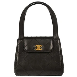 Bolso de mano Chanel de piel de cordero negro 165771 - Imagen 1 de 11