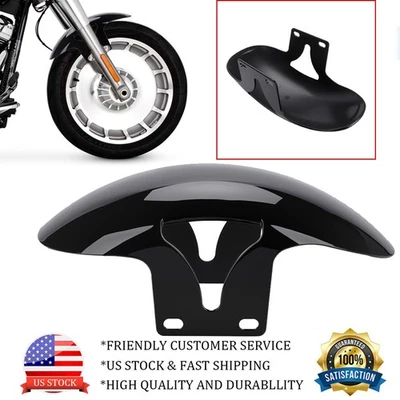 Glossy Short Front Fender For Harley M8 Softail Fat Boy FLFB FLFBS 2018-2024 - Imagem 1 de 4