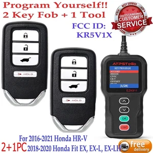 2 Llaveros, Llavero Simple OBD Kit Programador Repuesto para Honda HR-V 2016~2021 - Imagen 1 de 7