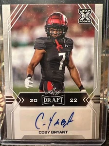 Coby Bryant SEAHAWKS 2022 Leaf Draft XRC RC Rookie Auto Autograph #BA-CB2 MINT - Picture 1 of 2