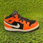 Nike Air Jordan 1 Mid Boys Size 9C Orange Athletic Shoes Sneakers 640735-062