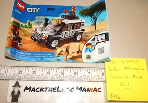 Lego City 60267 Safari Off-roader Instruction Book Only - Picture 1 of 2