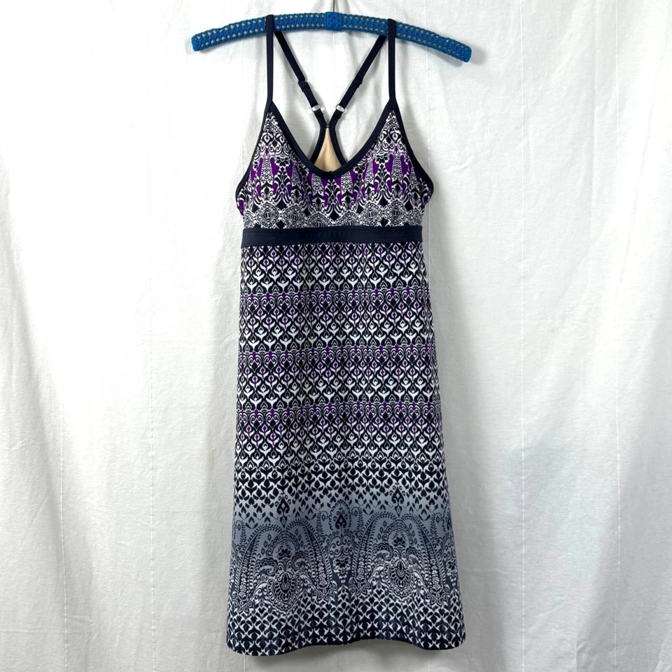 Athleta Shorebreak Swim Dress Womens Sz S Purple Bombay Racerback Activewear - Image 1 of 4