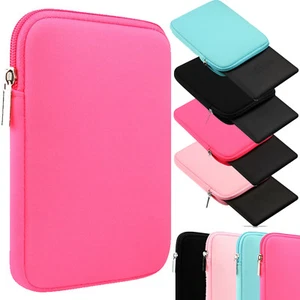 6" Universal Neoprene Netbook Tablet Sleeve Zip Bag Case Pouch Smart Cover UK - Picture 1 of 16