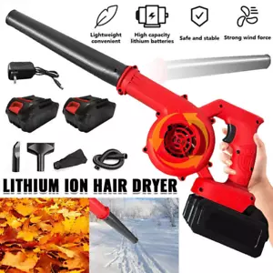 Cordless Leaf Blower Vacuum Handheld Electric Leaf Blower With 2 Battery US - Picture 1 of 14