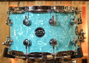 DW Performance Seafoam Marine Snare Drum - 8x14 - Picture 1 of 6