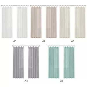 CURTAINS TOP EYELET RING READY MADE CURTAIN VOILE NET BLACKOUT KITCHEN BEDROOMs - Picture 1 of 16