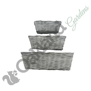 Grey Window Trough Plant Seed Planter Pot Herb Flower Box Outdoor Garden Home - Picture 1 of 5