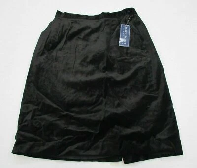 Nuevo KAREN SCOTT #SH8066 Mujer Talla 10 Vestido Informal Plisado Algodón Negro Falda Foto 1 de 4